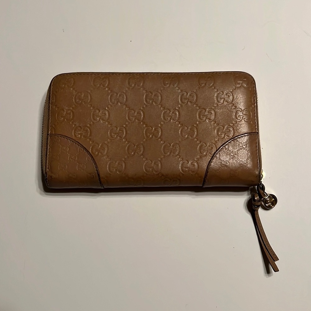Gucci Guccissima Leather Long Zippy Wallet